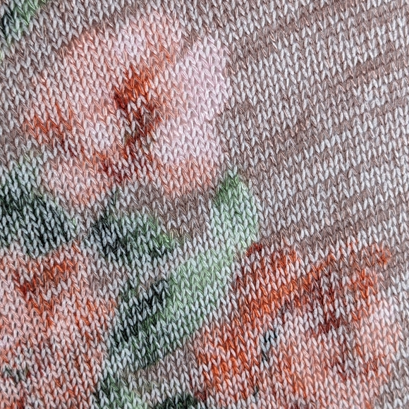 Torrid NWT long cardigan sweater floral kimono 3/4 sleeve 3X light brown orange - Picture 7 of 13